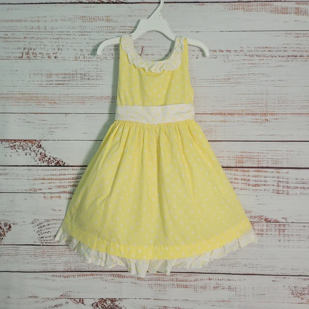 NWT Heirlooms By Polly Flinder Girls 4T Yellow Two-piece Dress Outfit